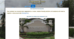 Desktop Screenshot of cypresscovehoa.com